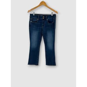 American Eagle Outfitters Artist Crop Super Stretch Jeans Dark Wash Size 8